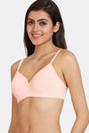 Zivame Wonderwire Padded 3/4Th Coverage T-Shirt Bra - Peach Pearl — thumbnail 4